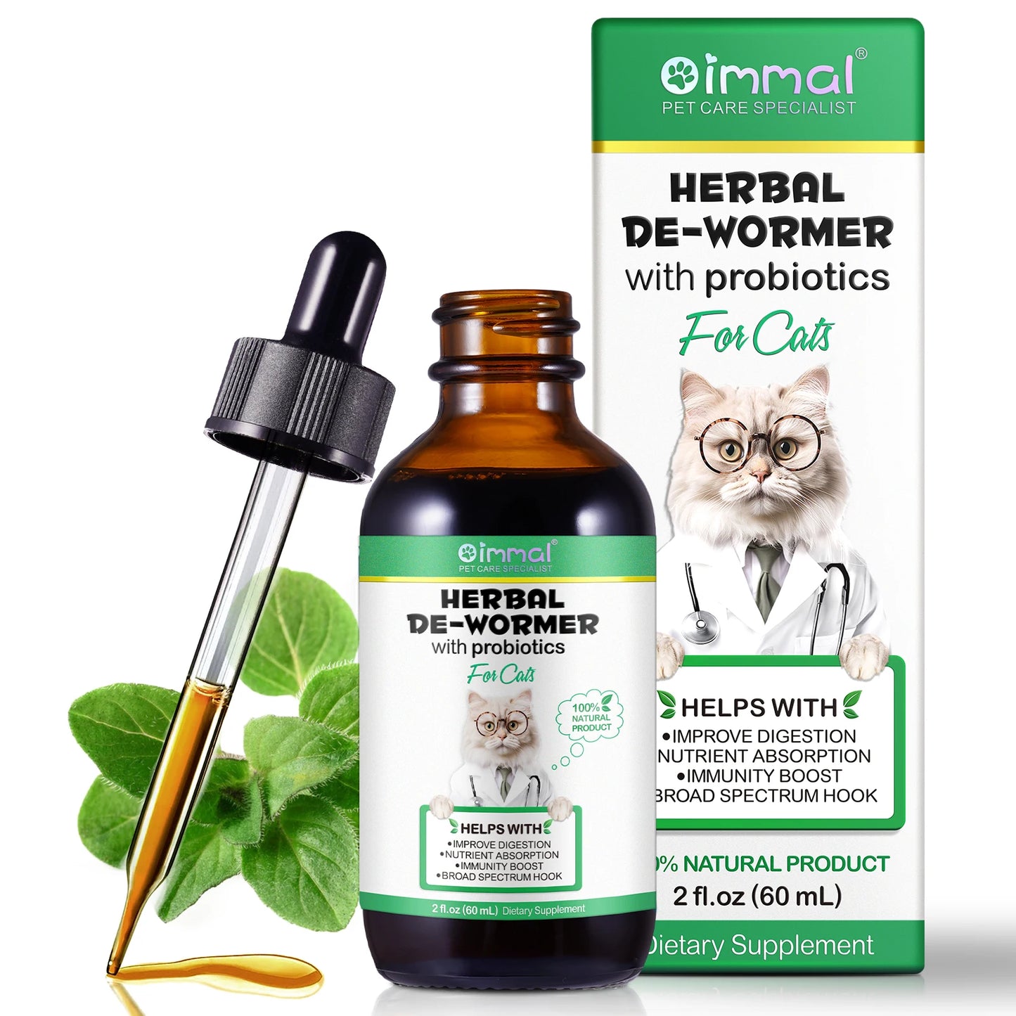 Cats Natural Broad Spectrum Treatment Liquid for Worms