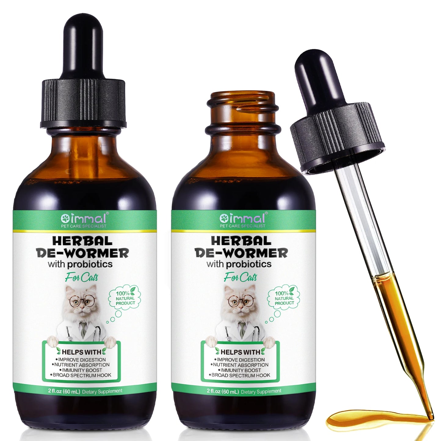 Cats Natural Broad Spectrum Treatment Liquid for Worms