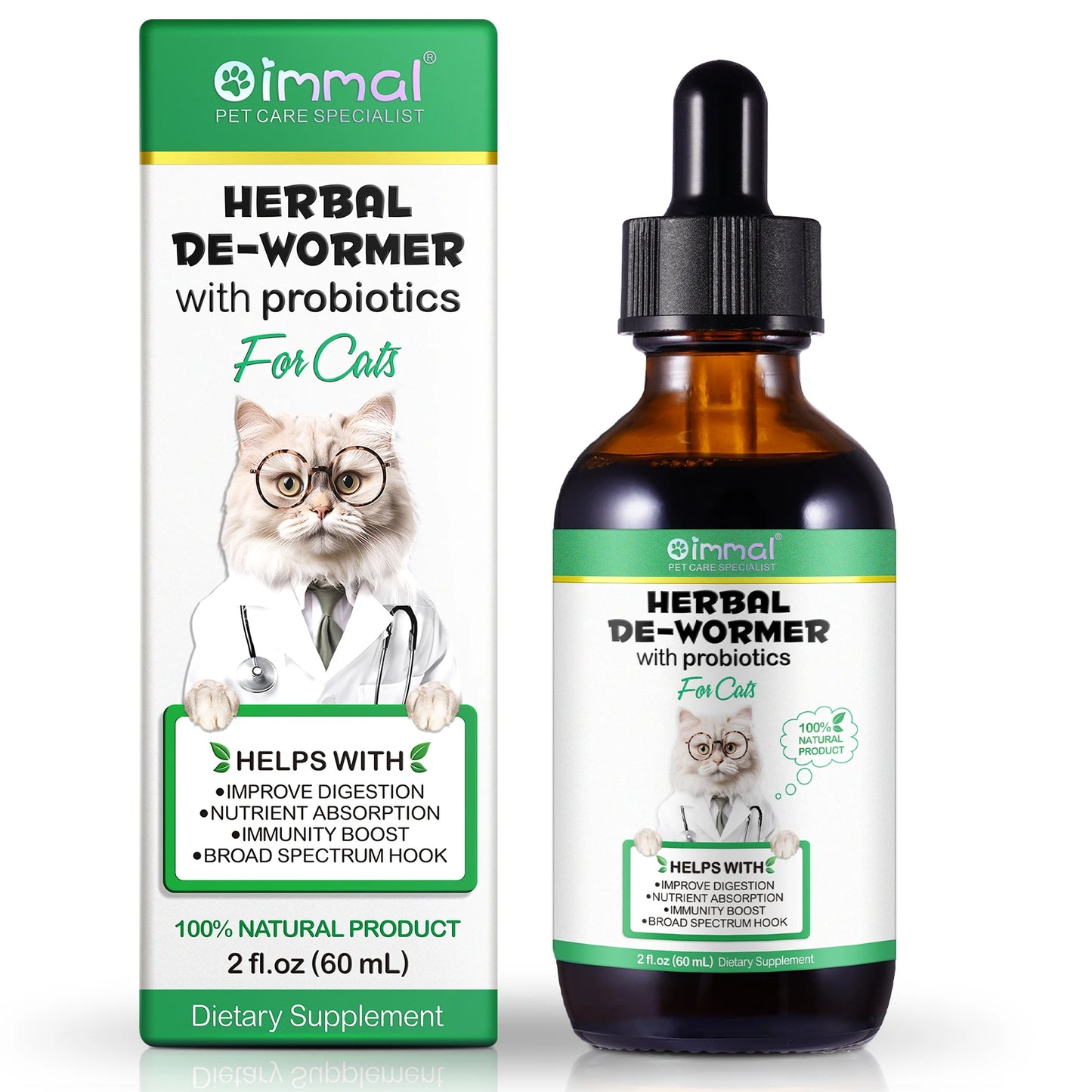 Cats Natural Broad Spectrum Treatment Liquid for Worms