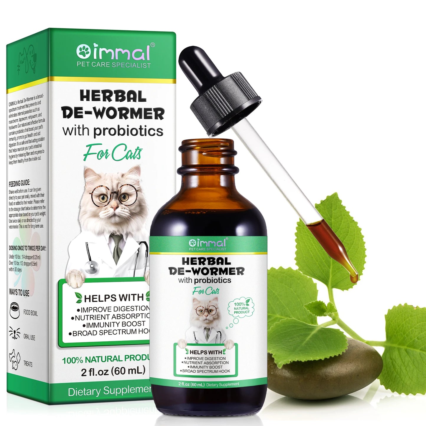 Cats Natural Broad Spectrum Treatment Liquid for Worms