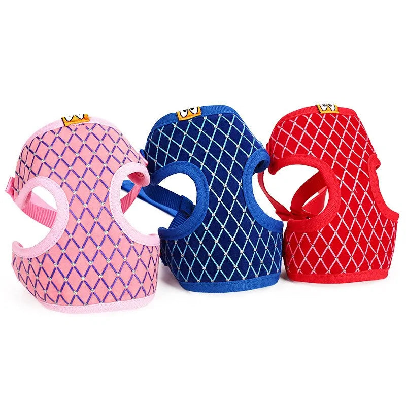 Rhinestone Pet Harness And Leash Set for Stylish Pets