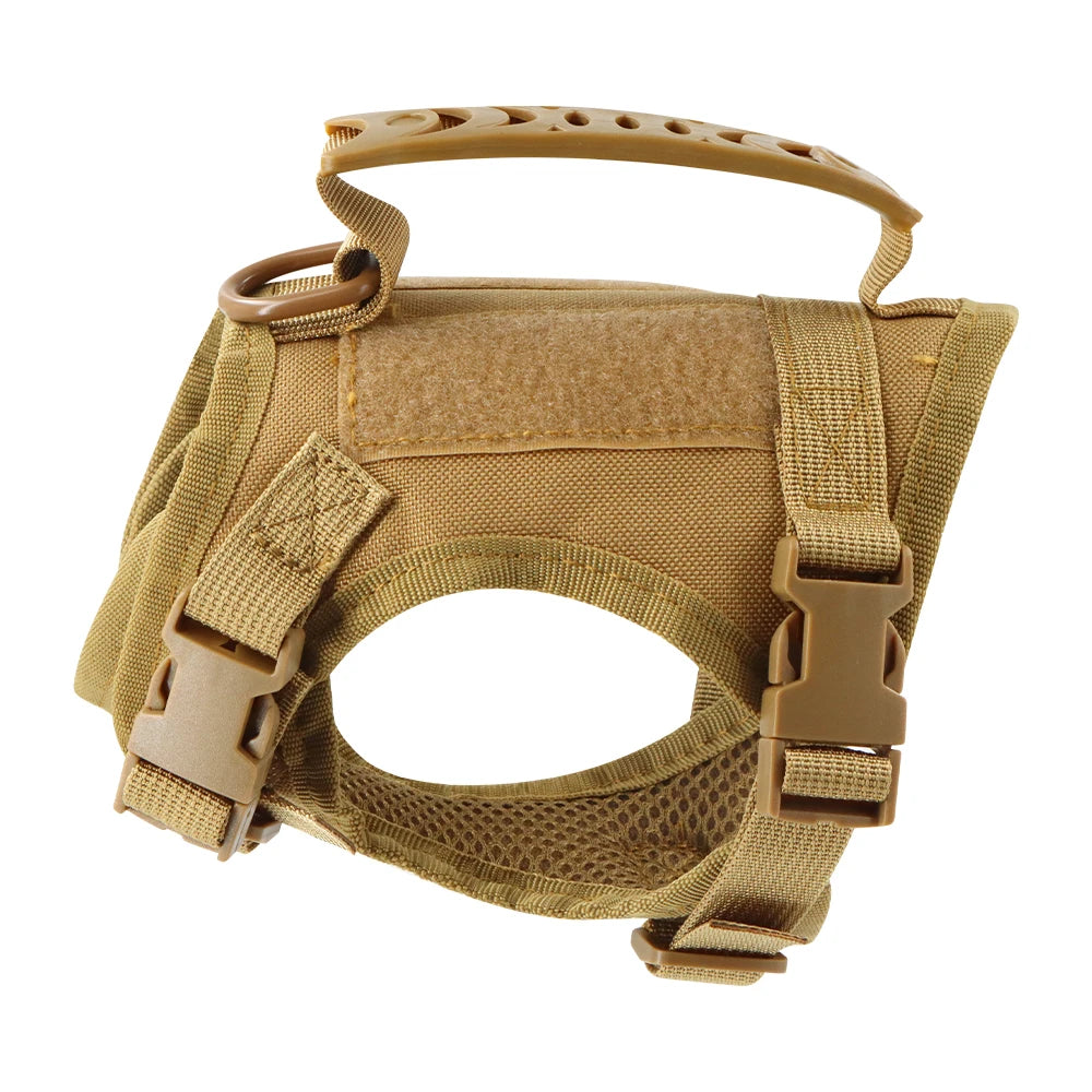 Tactical Puppy Harness Leash For Small Dogs Cats Adjustable Kitten Vest For Military Service Dog Working Training Walking