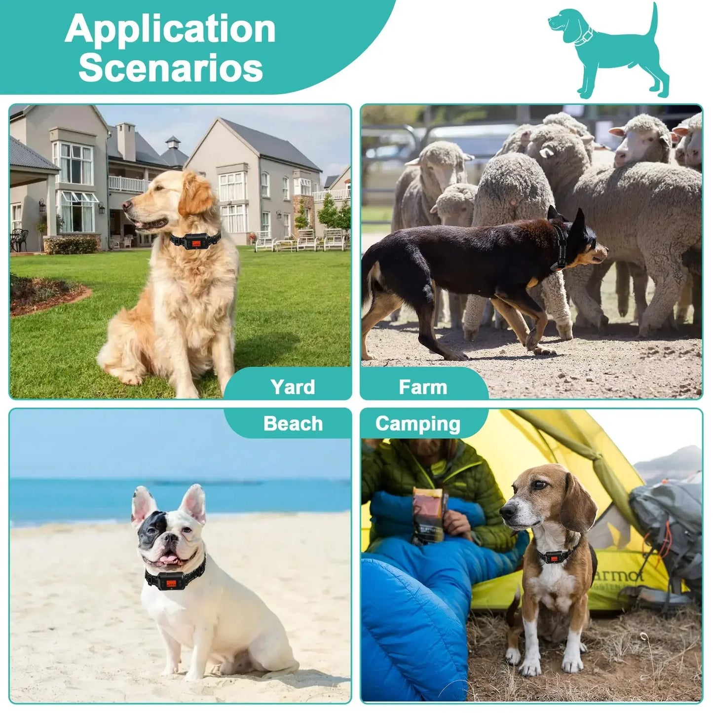 Electric Wireless GPS Dog Fence System, Waterproof Collar