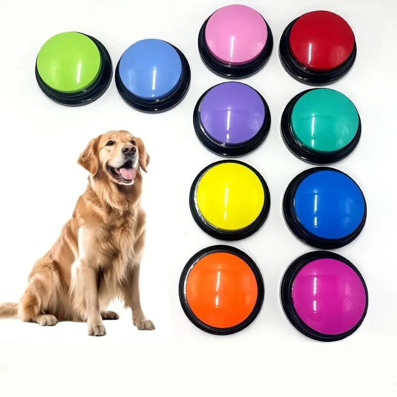 Funny Dog Recordable Pet Toys Travel Talking Buttons Cute Supplies