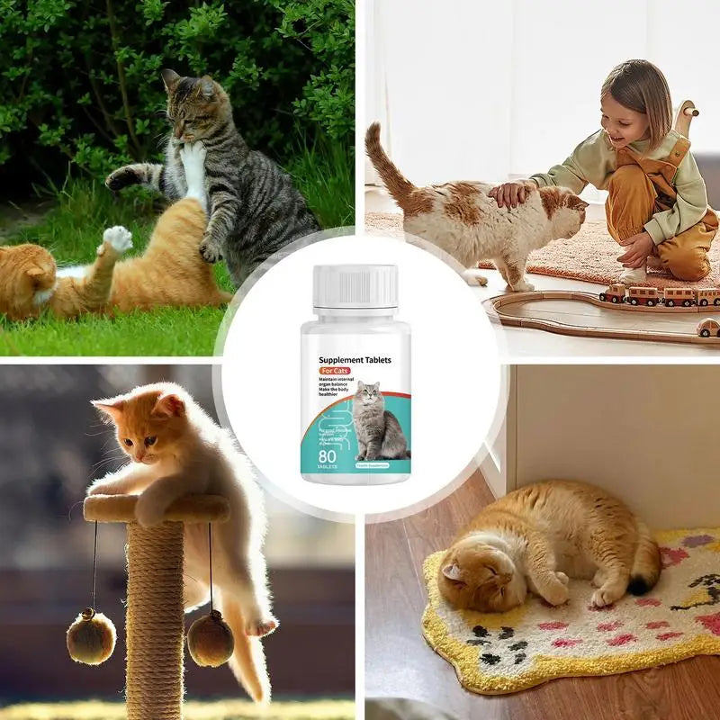 Pet Probiotic For Cats Digestive Health Supplement Tablets